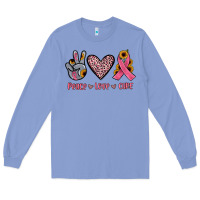 Colony Blue peace love cure Long Sleeve Tee - JahusDesignShop