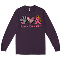 Plum peace love cure Long Sleeve Tee - JahusDesignShop
