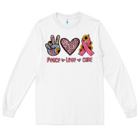 White peace love cure Long Sleeve Tee - JahusDesignShop
