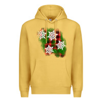Antique Gold christmas patch Premium Hoodie - AdoDesignShop