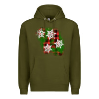 Army Green christmas patch Premium Hoodie - AdoDesignShop
