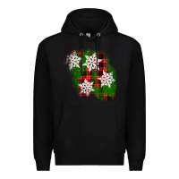 Black christmas patch Premium Hoodie - AdoDesignShop