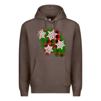 Coffee christmas patch Premium Hoodie - AdoDesignShop