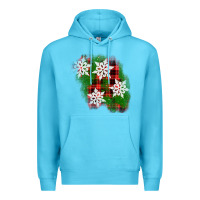 Ocean Blue christmas patch Premium Hoodie - AdoDesignShop