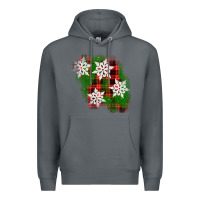 Rock christmas patch Premium Hoodie - AdoDesignShop