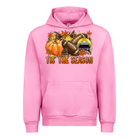 Fuchsia Pink Tis' the season Football yellow helmet Urban Hoodie - NancyCooperArtShop