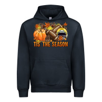 Navy Tis' the season Football yellow helmet Urban Hoodie - NancyCooperArtShop