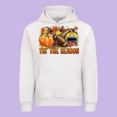 Tis' The Season Football Yellow Helmet Urban Hoodie Designed By Nancycooperartshop