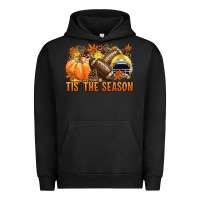 Pigment Black Tis' the season Football yellow helmet Urban Hoodie - NancyCooperArtShop
