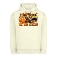 Pigment Pistachio Tis' the season Football yellow helmet Urban Hoodie - NancyCooperArtShop