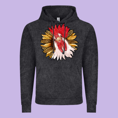 Sunflower With Rooster Vintage Hoodie Designed By Ranaportraitstore