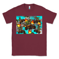 Burgundy Dinosaur monster truck Classic Tee - Artiststas