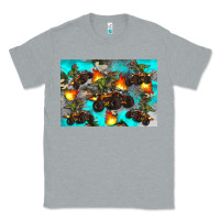 Heather Grey Dinosaur monster truck Classic Tee - Artiststas