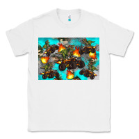 White Dinosaur monster truck Classic Tee - Artiststas