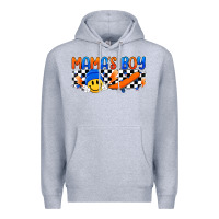 Heather Grey mama s boy Premium Hoodie - Artiststas