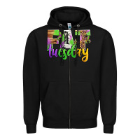 Black fat tuesday mardi gras Zipper Hoodie - Jasminsmagicworld