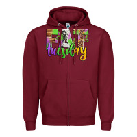 Burgundy fat tuesday mardi gras Zipper Hoodie - Jasminsmagicworld