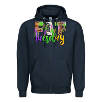 Navy fat tuesday mardi gras Zipper Hoodie - Jasminsmagicworld