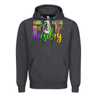 Smoke fat tuesday mardi gras Zipper Hoodie - Jasminsmagicworld