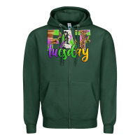 Sports Green fat tuesday mardi gras Zipper Hoodie - Jasminsmagicworld