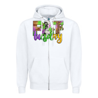White fat tuesday mardi gras Zipper Hoodie - Jasminsmagicworld