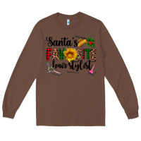 Chestnut santa's favorite  hair stylist Long Sleeve Tee - AdoDesignShop