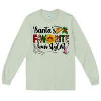 Matcha santa's favorite  hair stylist Long Sleeve Tee - AdoDesignShop
