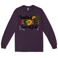 Plum santa's favorite  hair stylist Long Sleeve Tee - AdoDesignShop