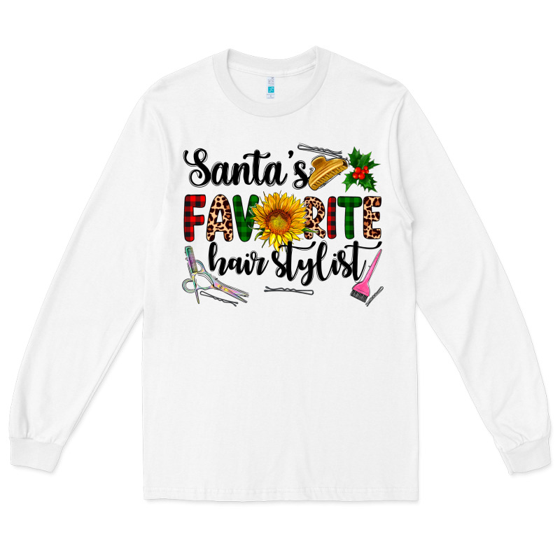Santa's Favorite  Hair Stylist Long Sleeve Tee by AdoDesignShop | Teevron
