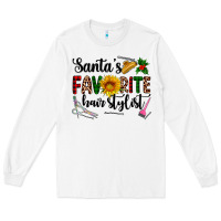 White santa's favorite  hair stylist Long Sleeve Tee - AdoDesignShop