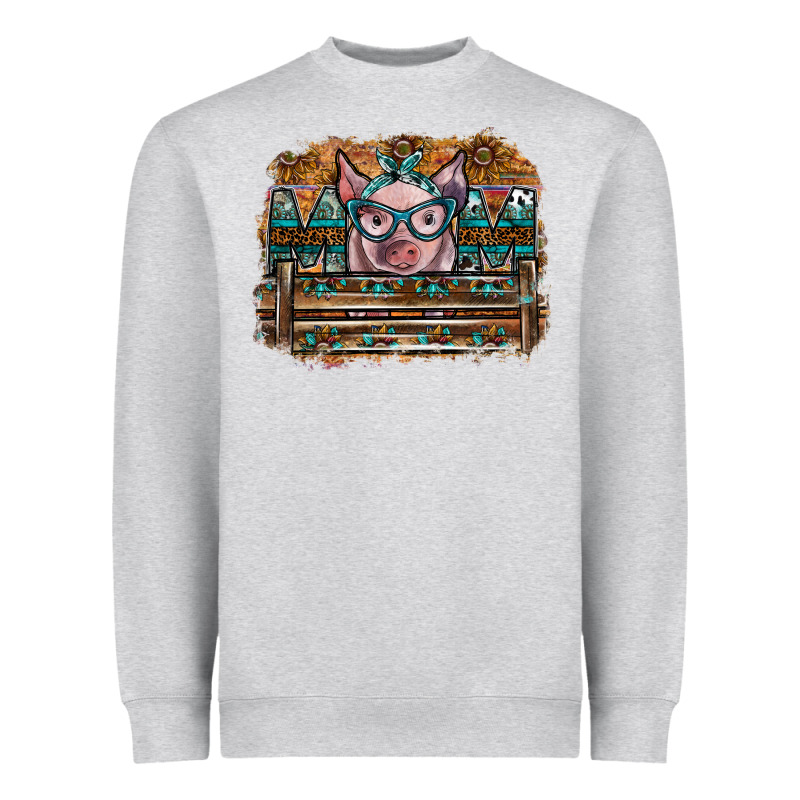 Mom Pig Heavyweight Sweatshirt by SublimationCraftShop | Teevron