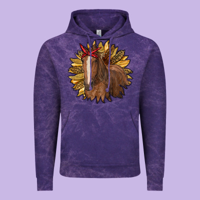 Sunflower With Horse Vintage Hoodie Designed By Ranaportraitstore