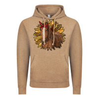 Vintage Coffee sunflower with horse Vintage Hoodie - RanaPortraitStore