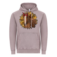 Vintage Zinc sunflower with horse Vintage Hoodie - RanaPortraitStore