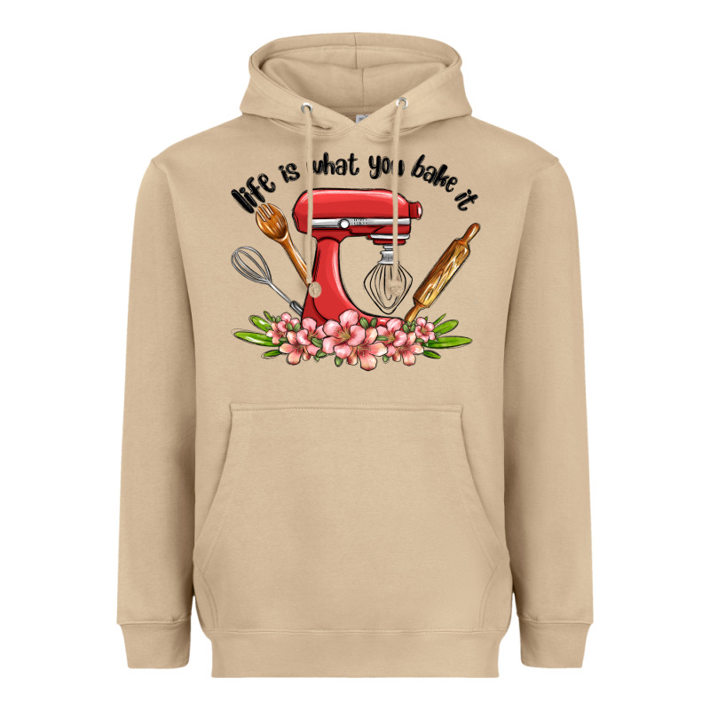 Life Is What You Bake It Heavyweight Hoodie by MaliasSmallBusiness | Teevron