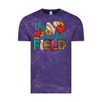 Cloud Purple my heart is on that field baseball Vintage Tee - HRA Design Shop
