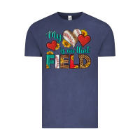Vintage Denim my heart is on that field baseball Vintage Tee - HRA Design Shop