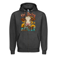 Charcoal Heather heifer with sunflowers Zipper Hoodie - LillyAllenDesigns