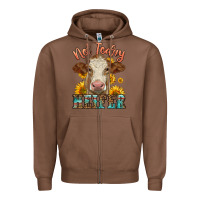 Chestnut heifer with sunflowers Zipper Hoodie - LillyAllenDesigns
