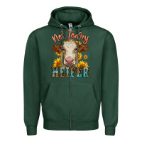 Sports Green heifer with sunflowers Zipper Hoodie - LillyAllenDesigns