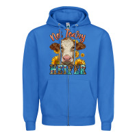 True Royal heifer with sunflowers Zipper Hoodie - LillyAllenDesigns