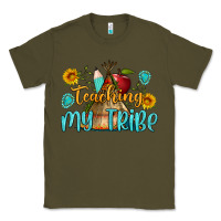 Army Green teaching my tribe Classic Tee - BundleAndBundleShop