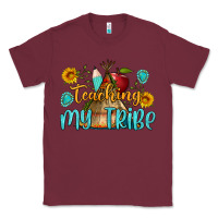 Burgundy teaching my tribe Classic Tee - BundleAndBundleShop
