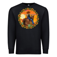 Black cowgirl sunflower Premium Sweatshirt - MaliasSmallBusiness