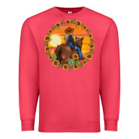 Cardinal cowgirl sunflower Premium Sweatshirt - MaliasSmallBusiness
