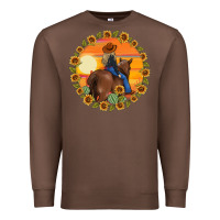 Chestnut cowgirl sunflower Premium Sweatshirt - MaliasSmallBusiness