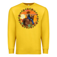 Lemon cowgirl sunflower Premium Sweatshirt - MaliasSmallBusiness
