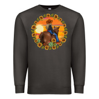 Smoke cowgirl sunflower Premium Sweatshirt - MaliasSmallBusiness