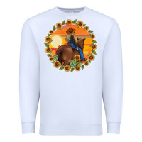 White cowgirl sunflower Premium Sweatshirt - MaliasSmallBusiness