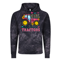 Cloud Black just a girl who loves tractors Vintage Hoodie - Zillion Design Studio